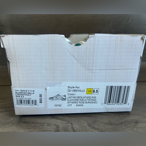 NWT Blowfish Malibu Willa Sneaker Shoes Light Pink Rose Size 8.5 - Picture 6 of 6